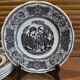 Set of 6 talking plates on "the language of flowers" in Gien earthenware
