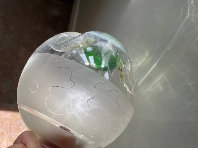 globe art déco en verre de Murano soufflé
