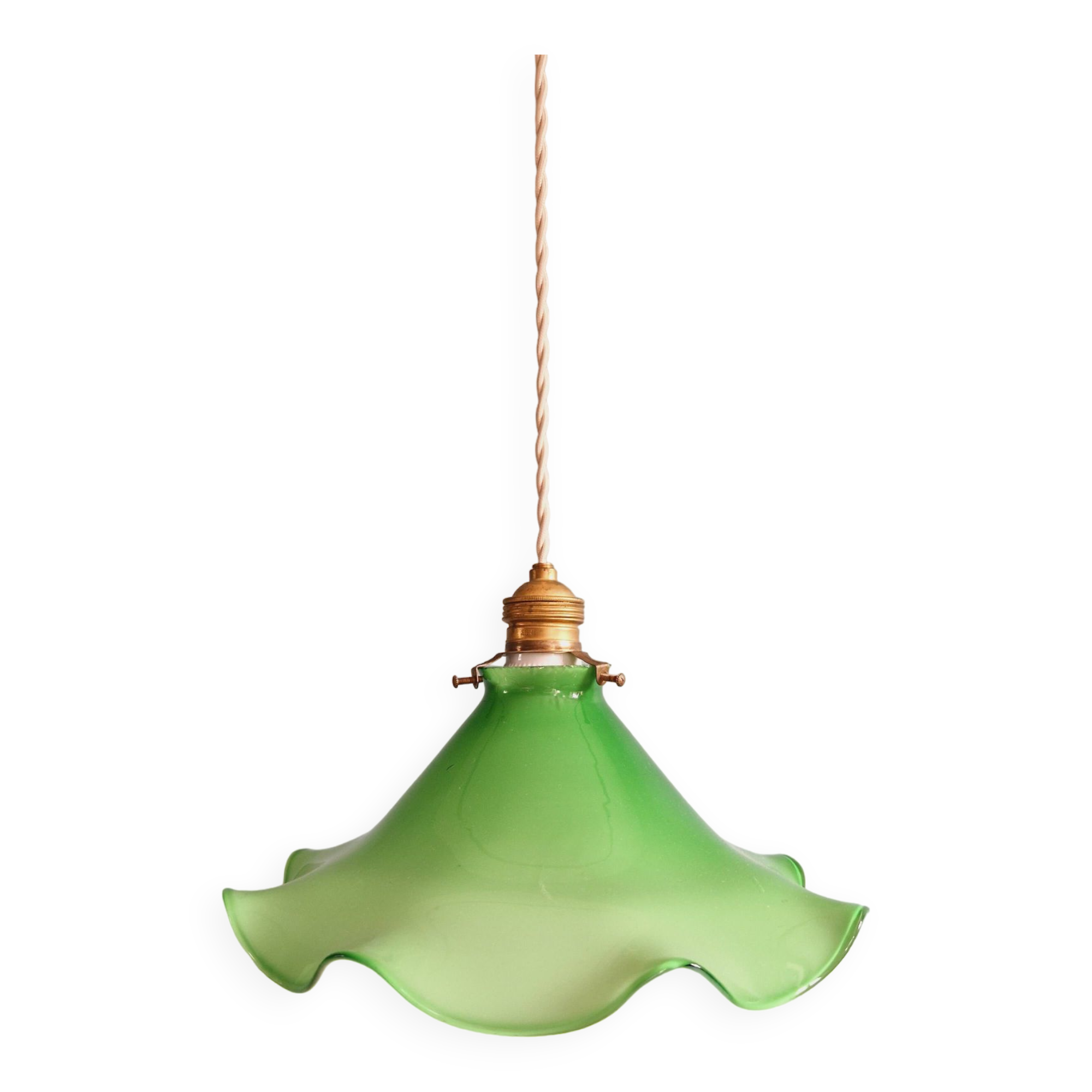 Vintage pendant light in opaline 1960s 1970s