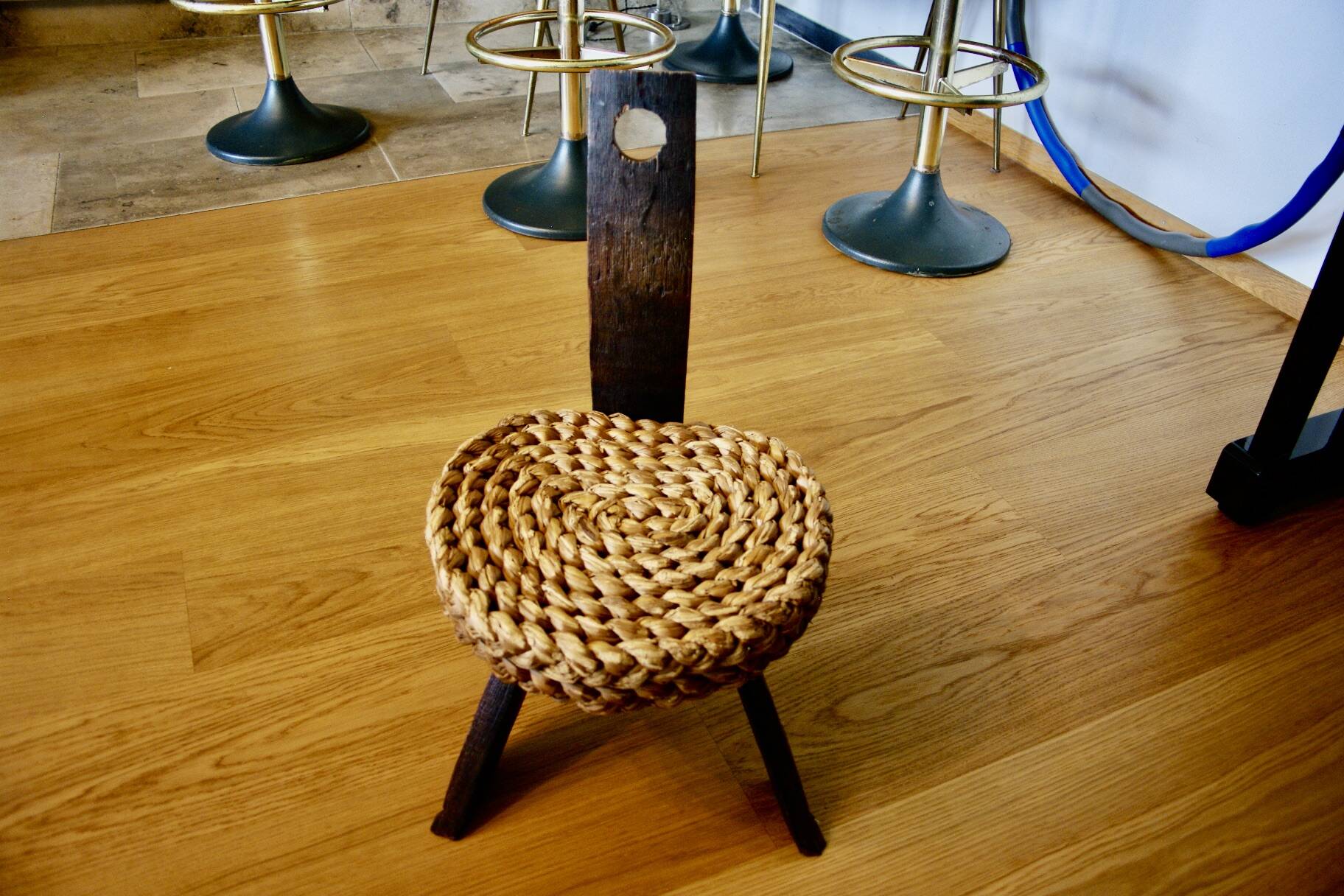 Chaise scultural brutaliste vintage 1950