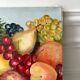 Old painting signed oil on canvas still life fruits