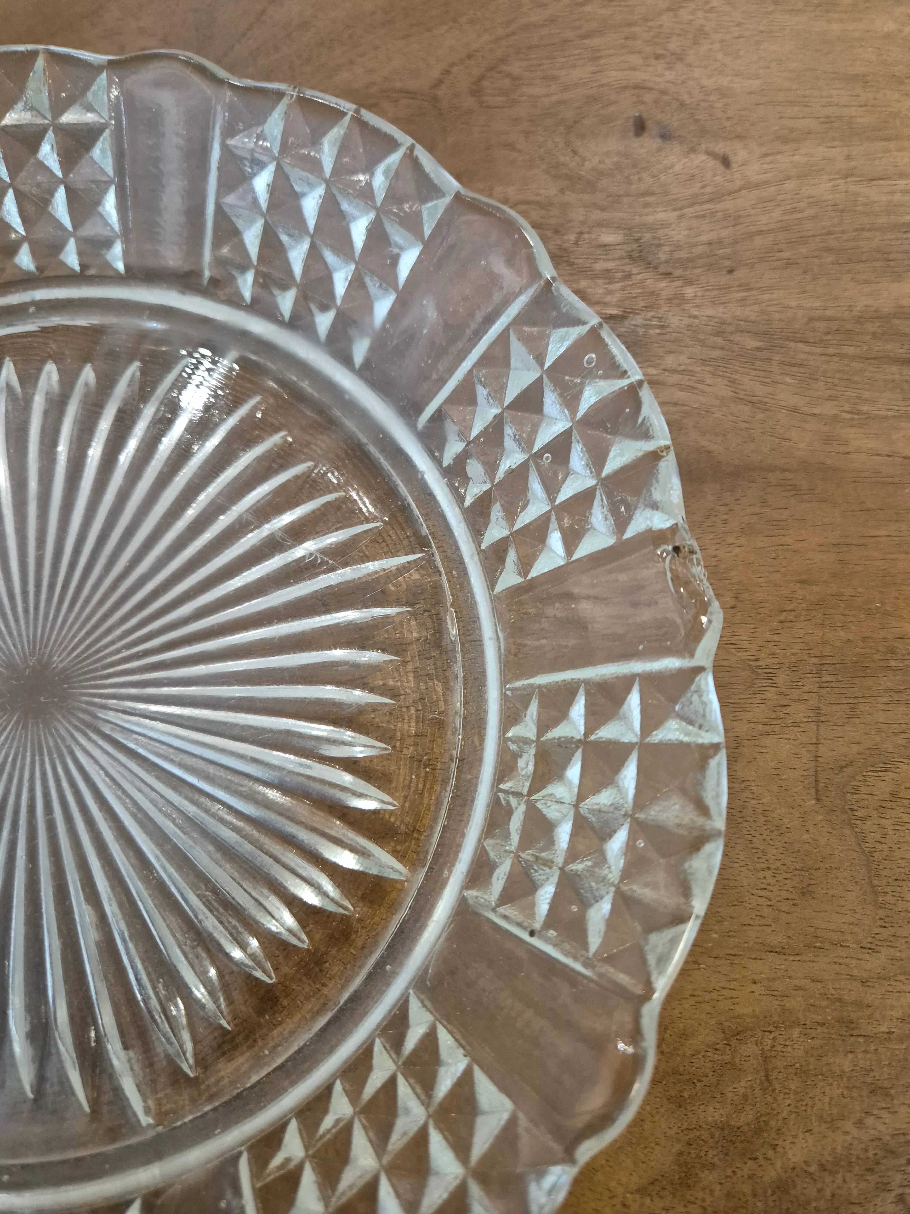 Antique glass cheese dome