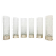 Set of Six Bohemian Ground Crystal and Silver Drinking Glasses