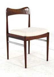 Set of 6 Rosewood AWA Dining Chairs 'Bennekom'  - new upholstery