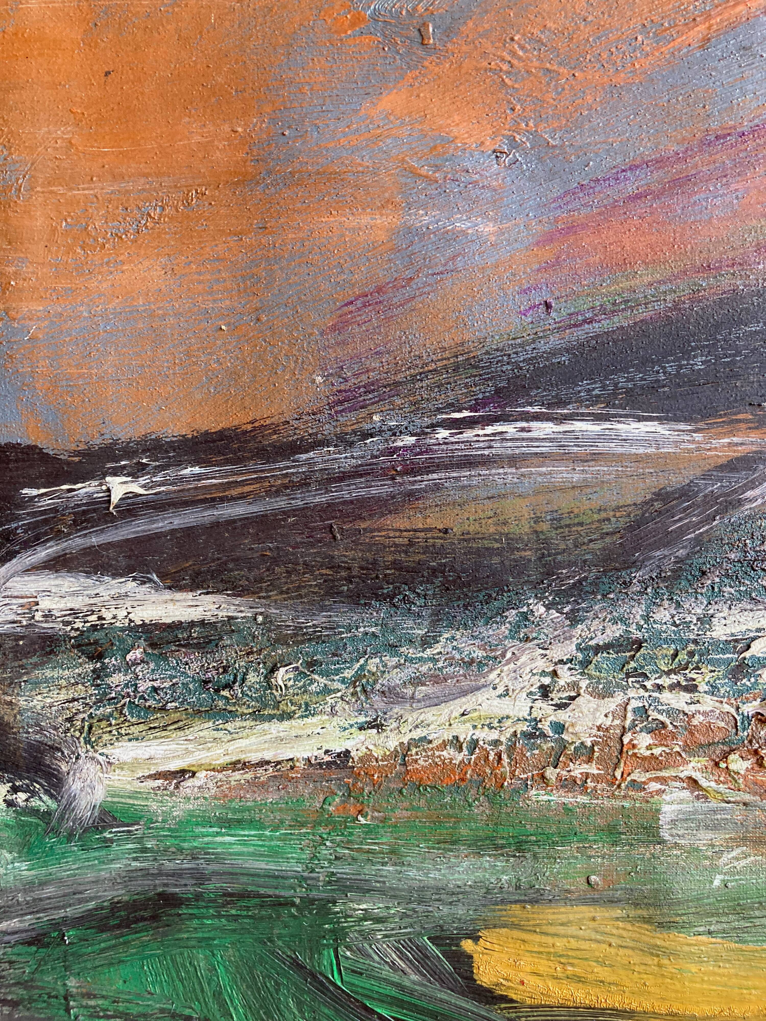 Huile abstraite sur toile de Paul Le Rabo