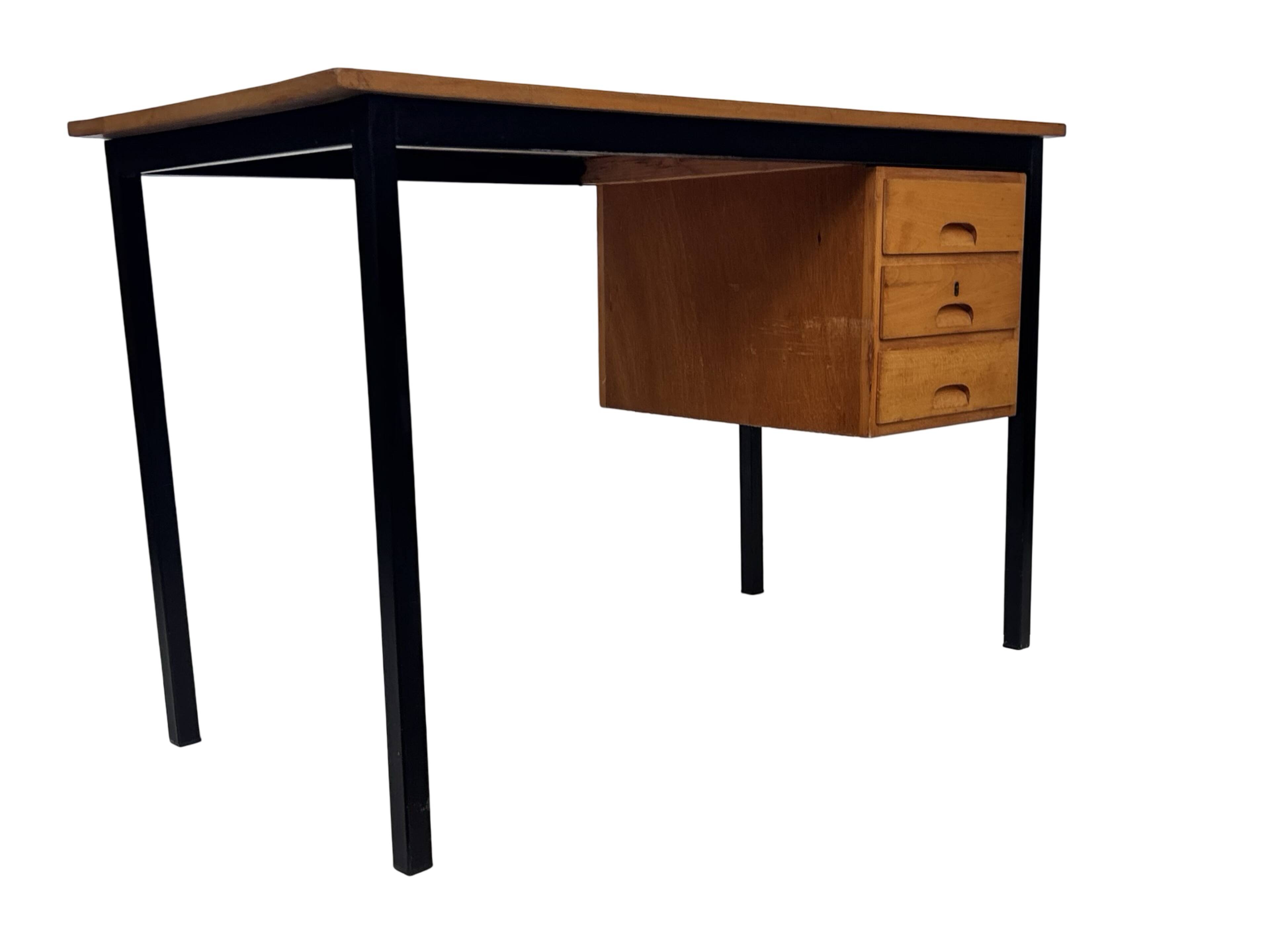 Vintage Desk 1960s Design Workspace with drawers