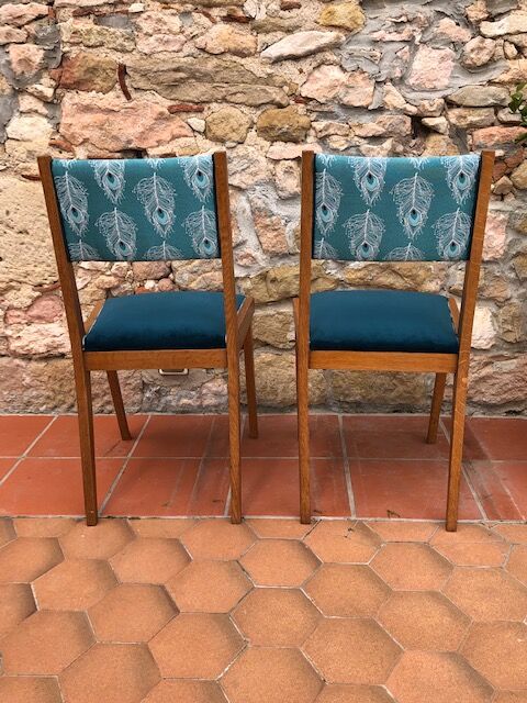 Paire de chaises années 50