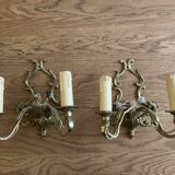 Paire d'appliques en bronze