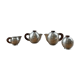 René Delavan Art Deco Pewter Teapot Set