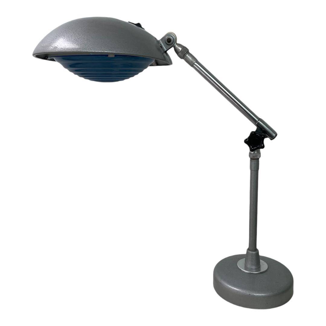 Lampe Solere vintage – Lampe de bureau industrielle française – Design XXe