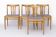 Set of 4 Vintage German Dining Chairs, 1960s, Beechwood Frame, Newly Uphols