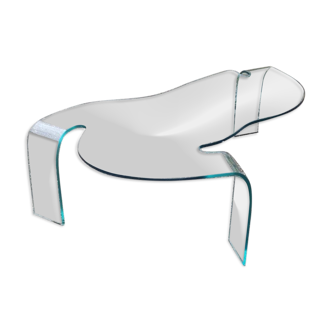 Glass coffee table by Hans von Klier for Fiam - 1990