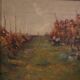 20th-century Italian landscape painting The Vineyard in Druento