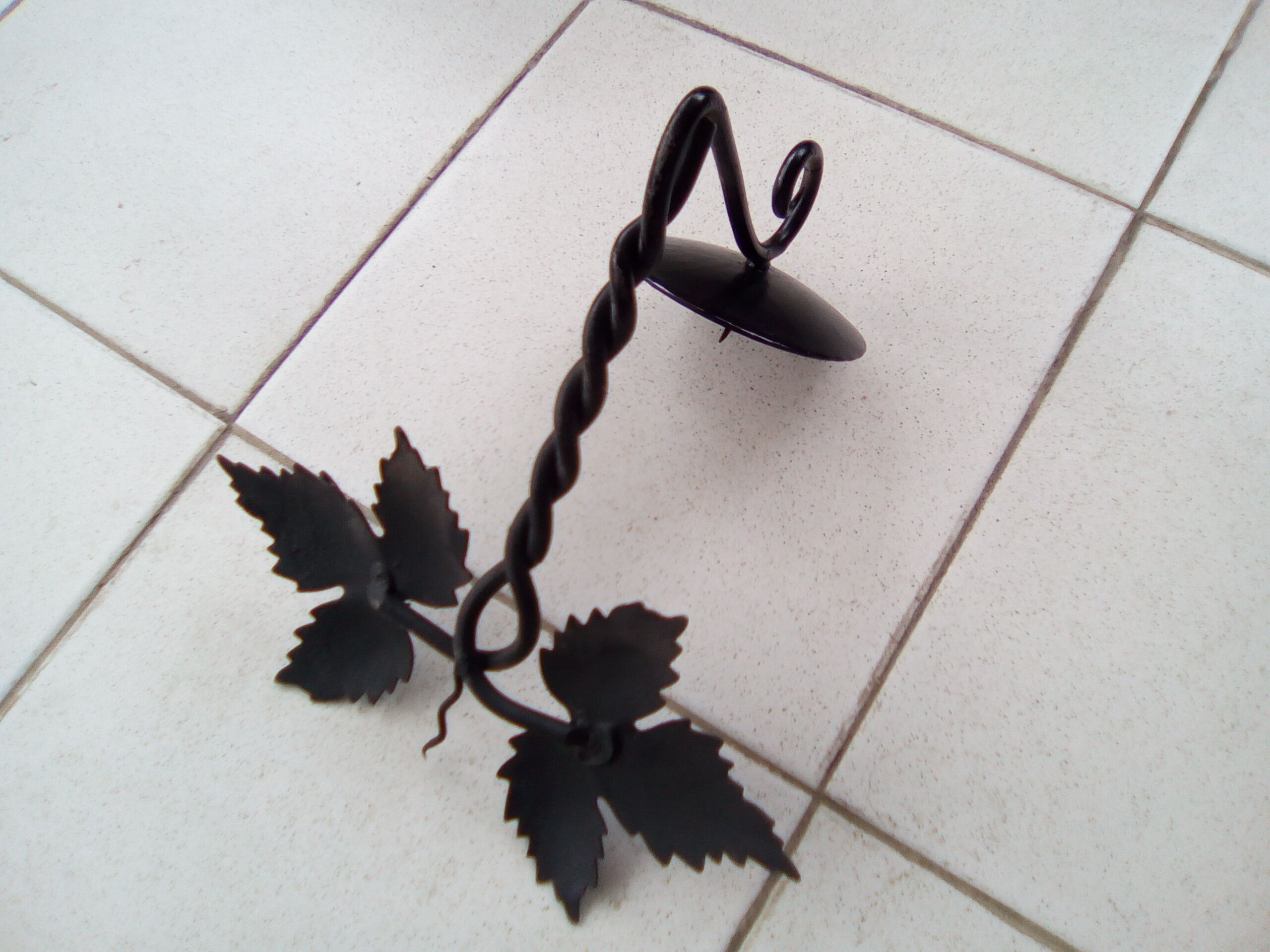 Wrought iron candlesticks year 60 vintage.