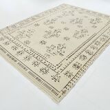 8x10 Beige & Dark Brown Modern Oushak Rug, 232x303Cm