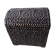 Old chest wood and studded leather
