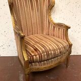 Louis xvi style shepherdess in gilded wood xx century