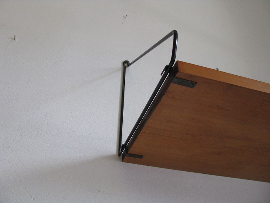 Étagère murale vintage bois 1960