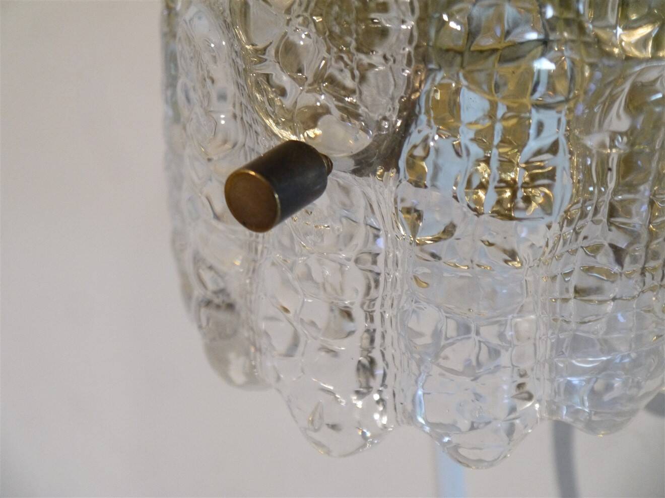 Pair of crystal and brass wall sconces by Carl Fagerlund