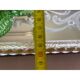 Contemporary rectangular Venetian mirror in floral green, hand-carved in Murano glass.