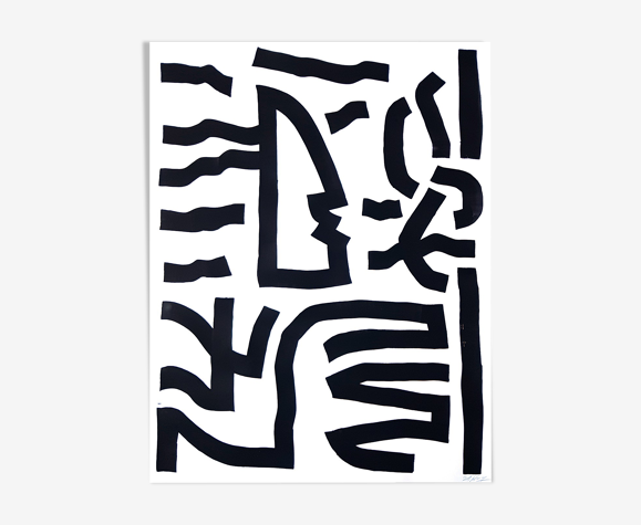 Peinture sur papier "Ventilateur"