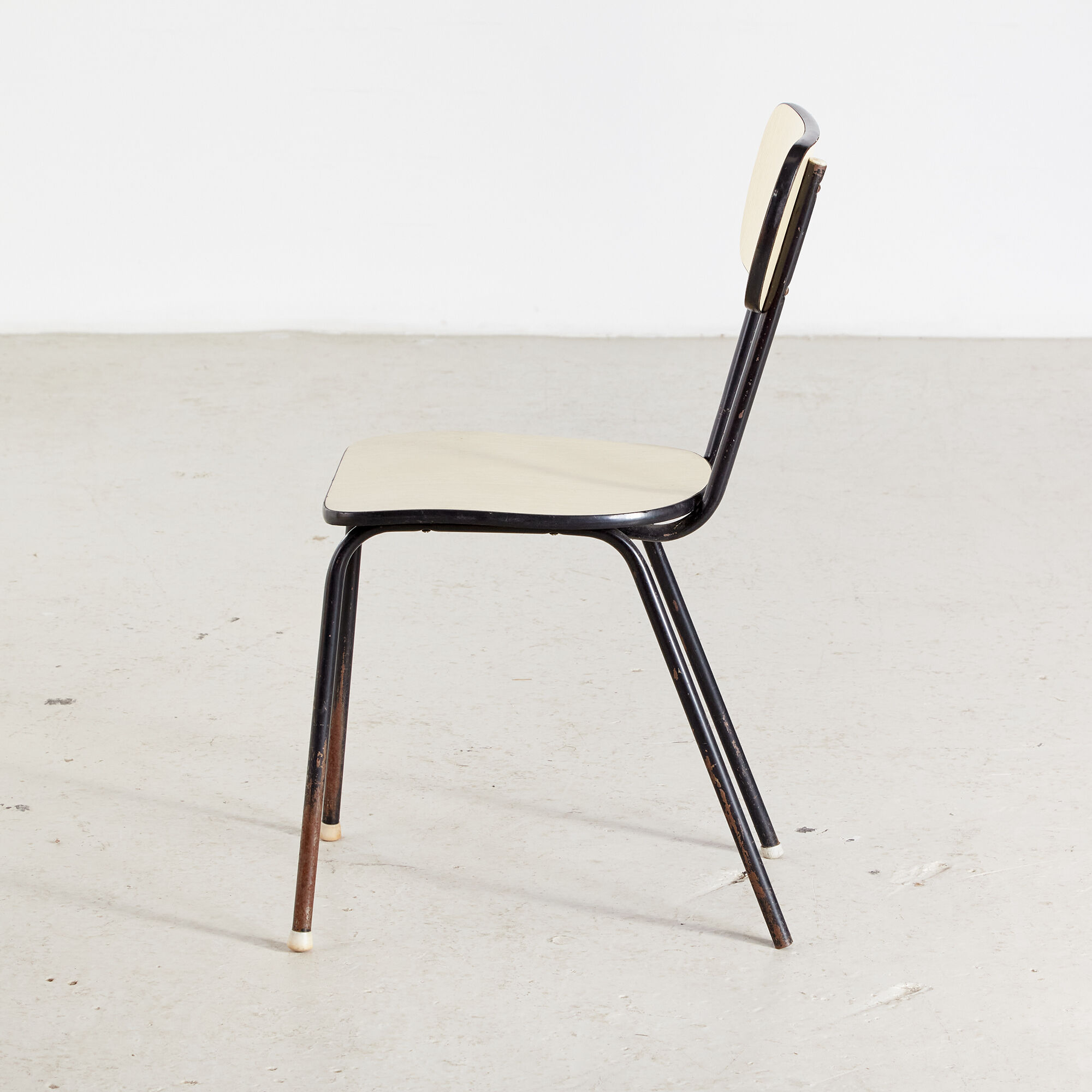 School chair on metal frame