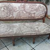 Louis XVI style antique sofa and armchair