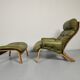 Fauteuil et ottoman Oddvin Rykken Norvège 1970s