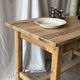 Solid raw pine dining table — 120 cm