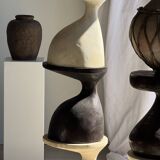 Sexy Neck - Solid wood (monoxyle) brown side table