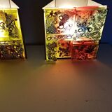 3 x Appliques murales en verre coloré Raak Willem van Oyen