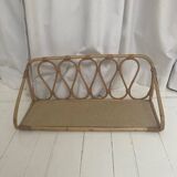 Etagere vintages en rotin par Louis Sognot dans les années 60 Bookshelf