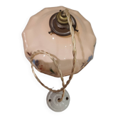 Suspension in pink opaline painted art deco