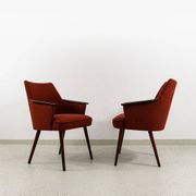 Chaises coquillage vintage, Pologne, années 1960, lot de 2