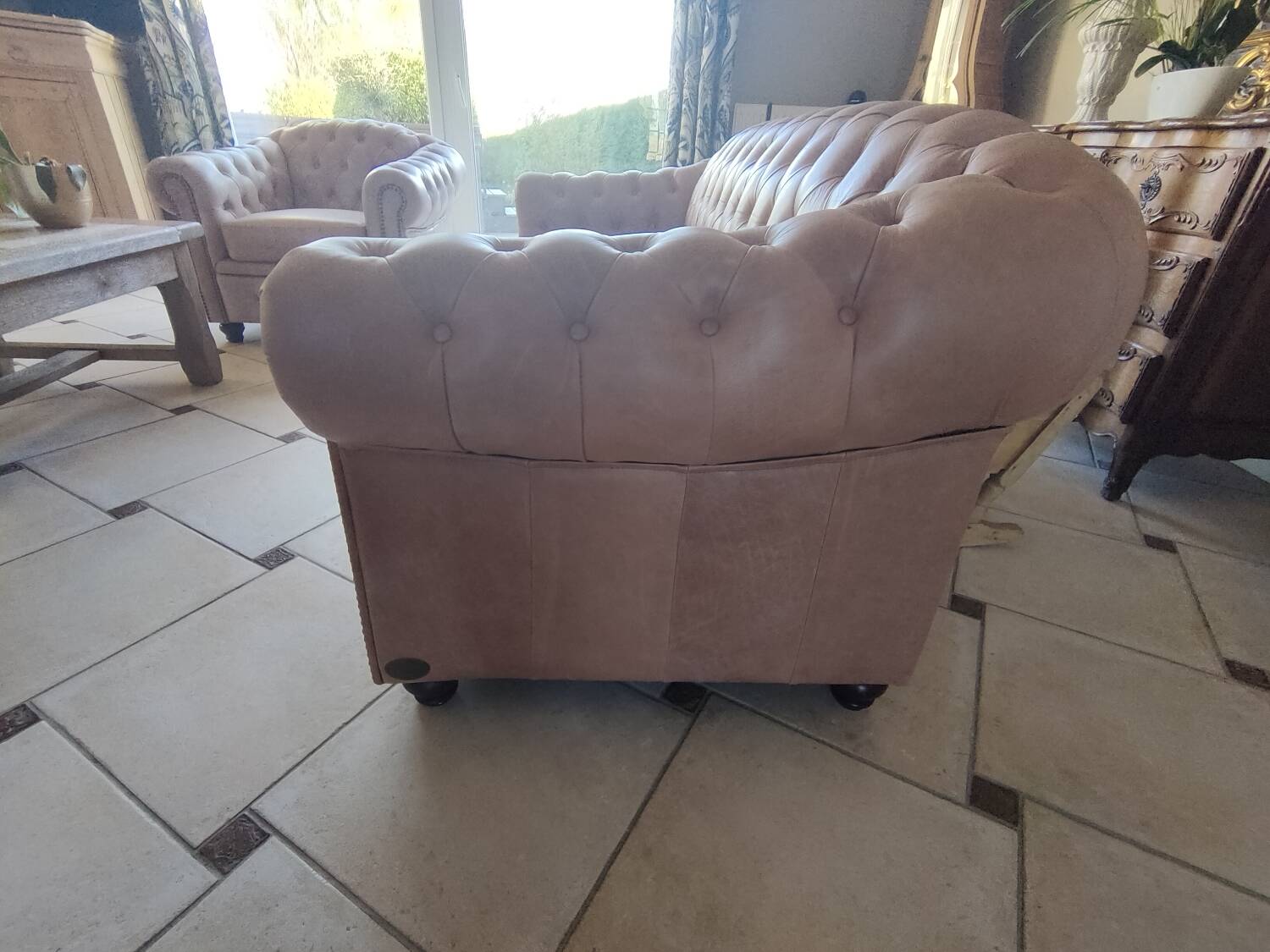 Salon trois pièces chesterfield