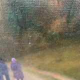 Vintage danish oil on canvas “sunset”, signed by a.takmar 1880-1960