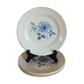 4 dessert plates Digoin Sarreguemines vintage