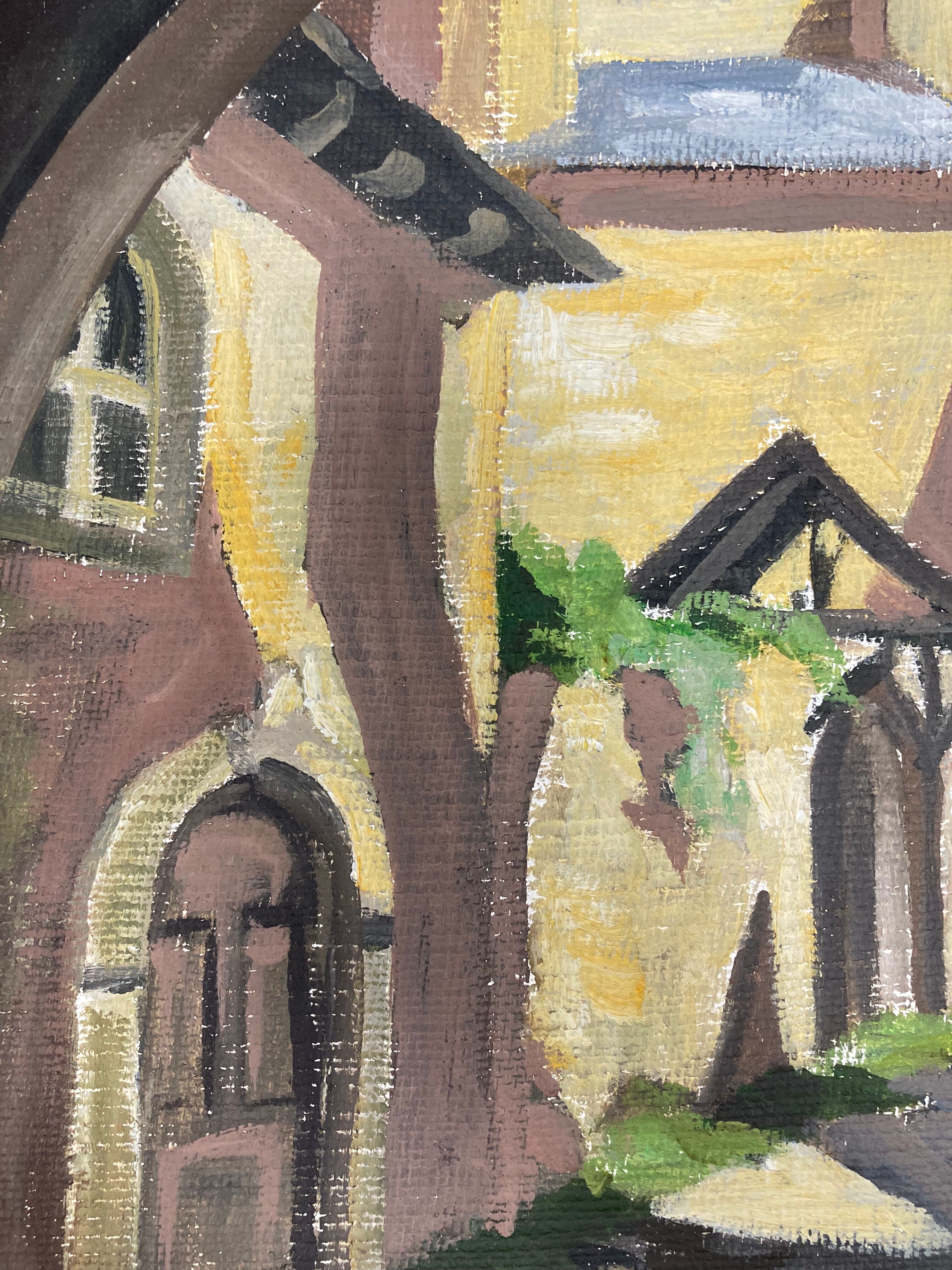 Oil on vintage panel