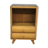 Scandinavian bedside wooden blond & compass feet