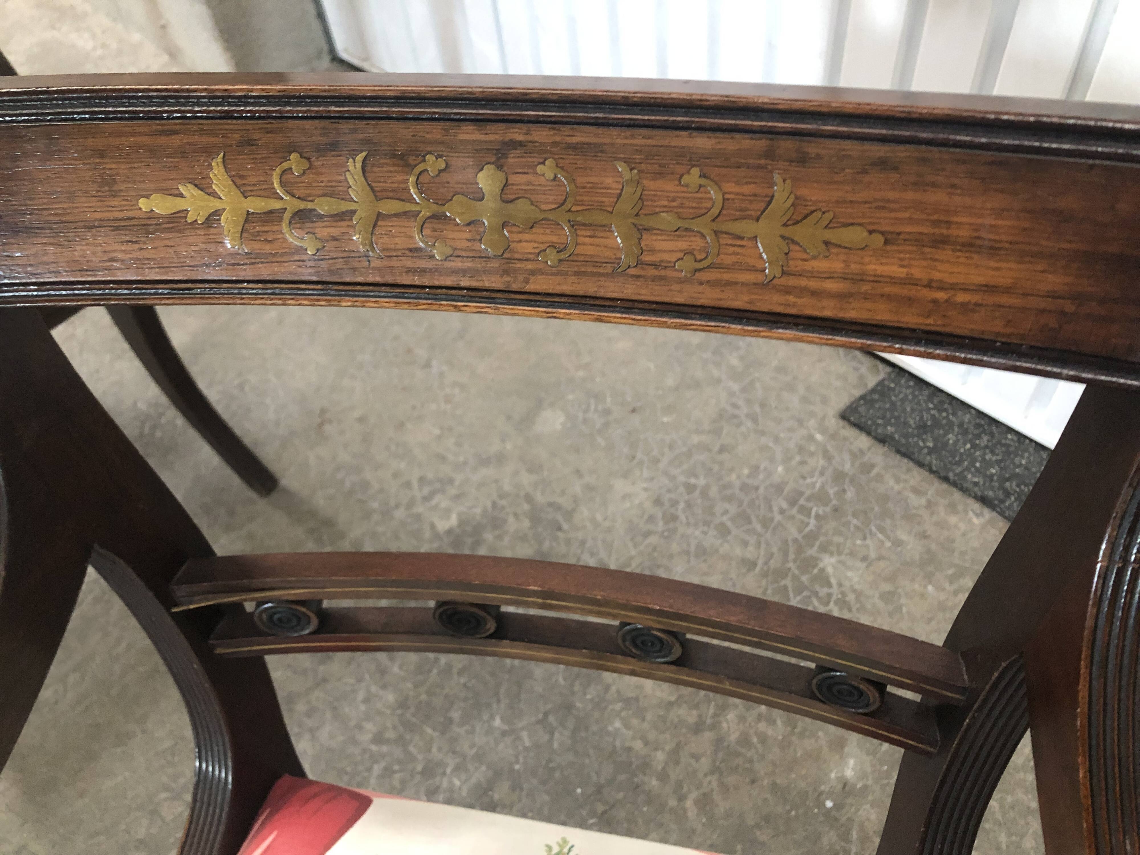 Pair of english bridge chairs