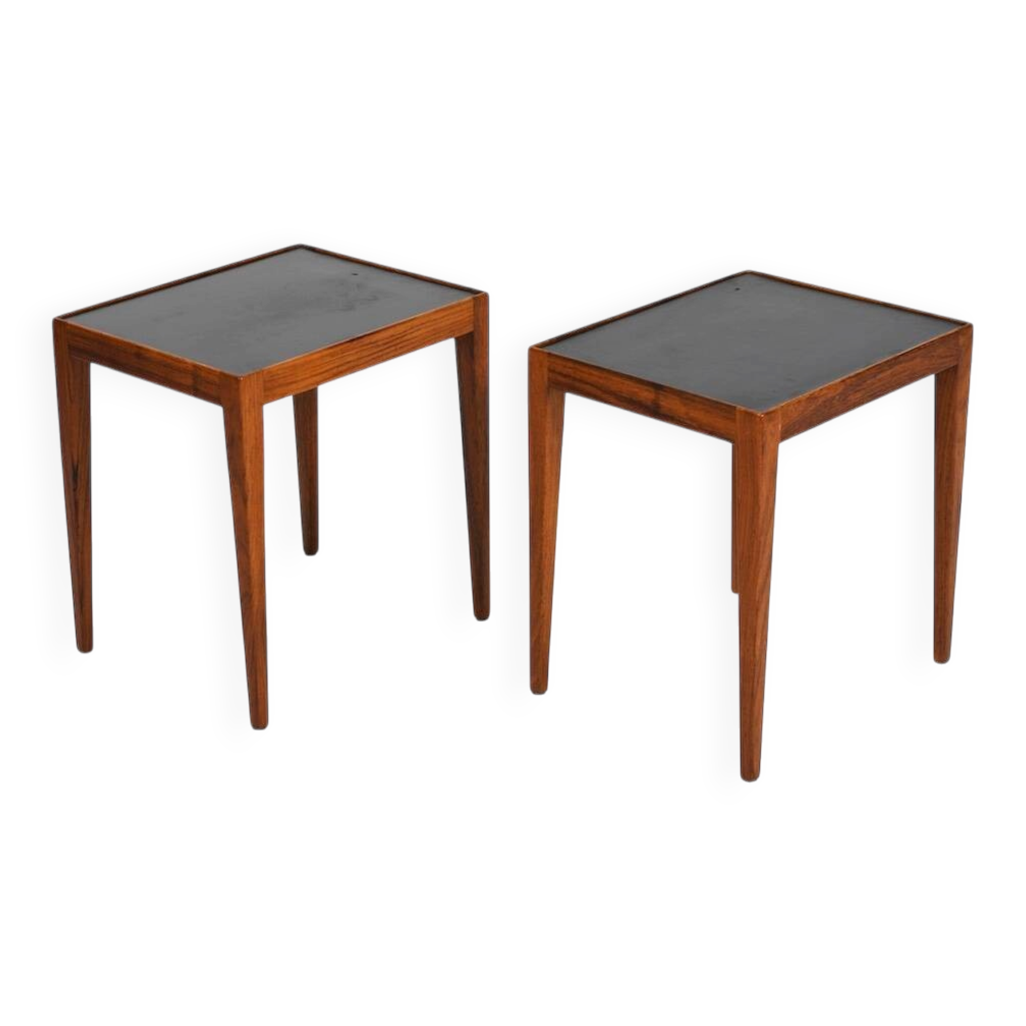 Pair of Danish Side Tables with Formica Tops