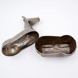 Boîte à bétel ancienne en métal argenté - Cambodge, première moitié du 20ème siècle