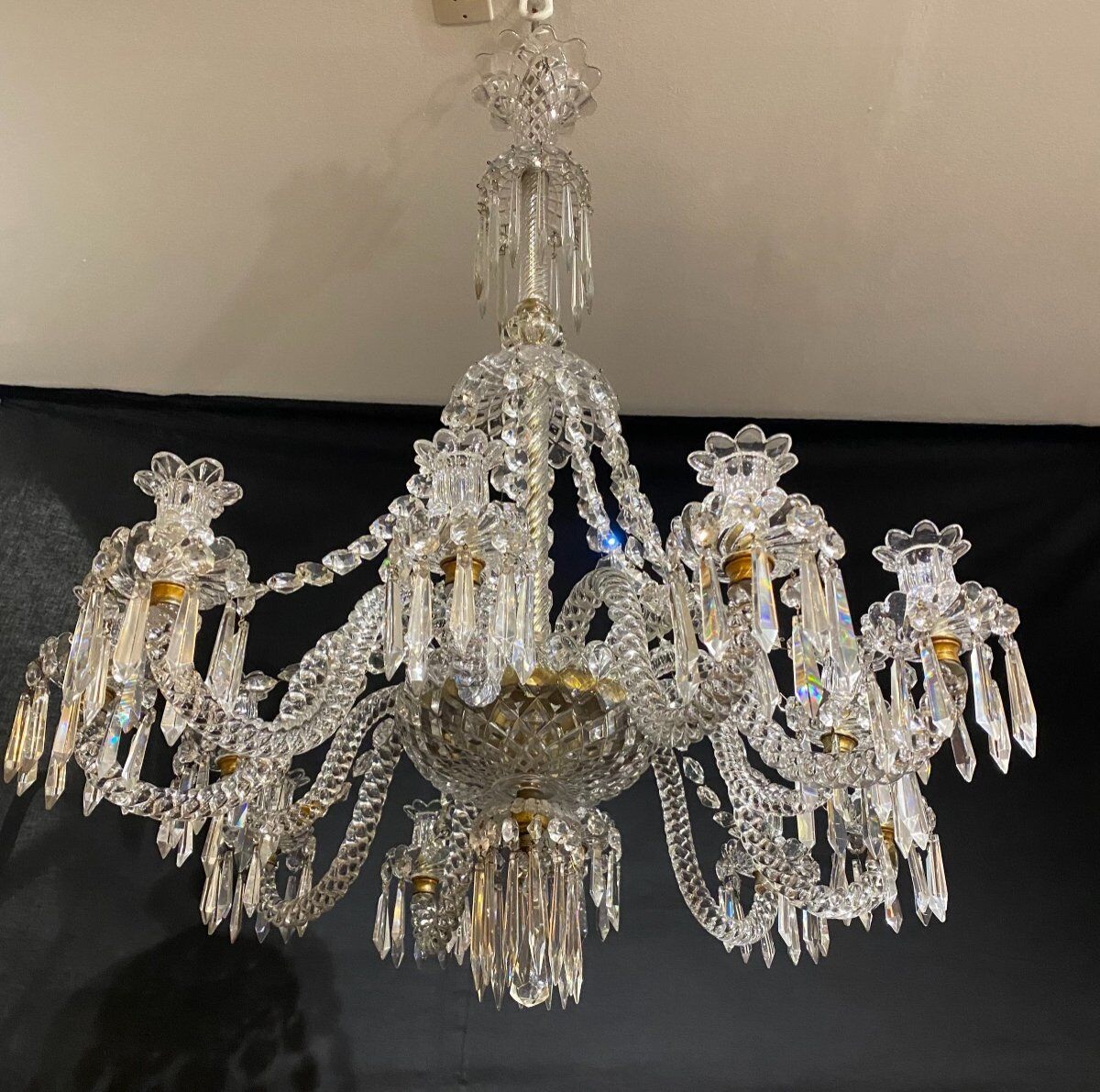 Lustre Baccarat douze branches début XXème