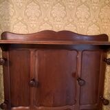 Cloakroom with walnut coat holder