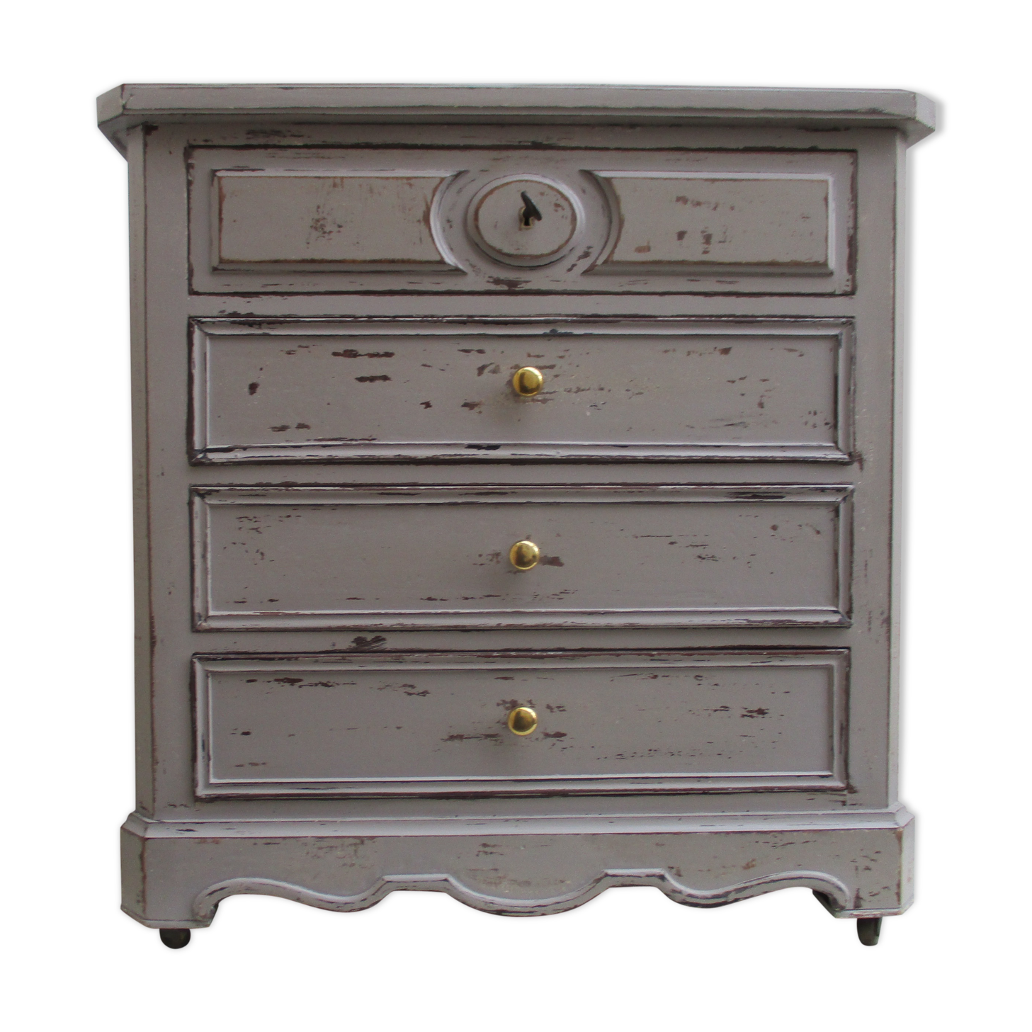 Dresser 19th century gray aged patina