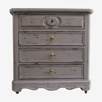 Dresser 19th century gray aged patina
