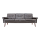 1970s Danish 3-seater sofa in dark brown leather