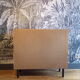 Vintage shoe cabinet with accordion doors