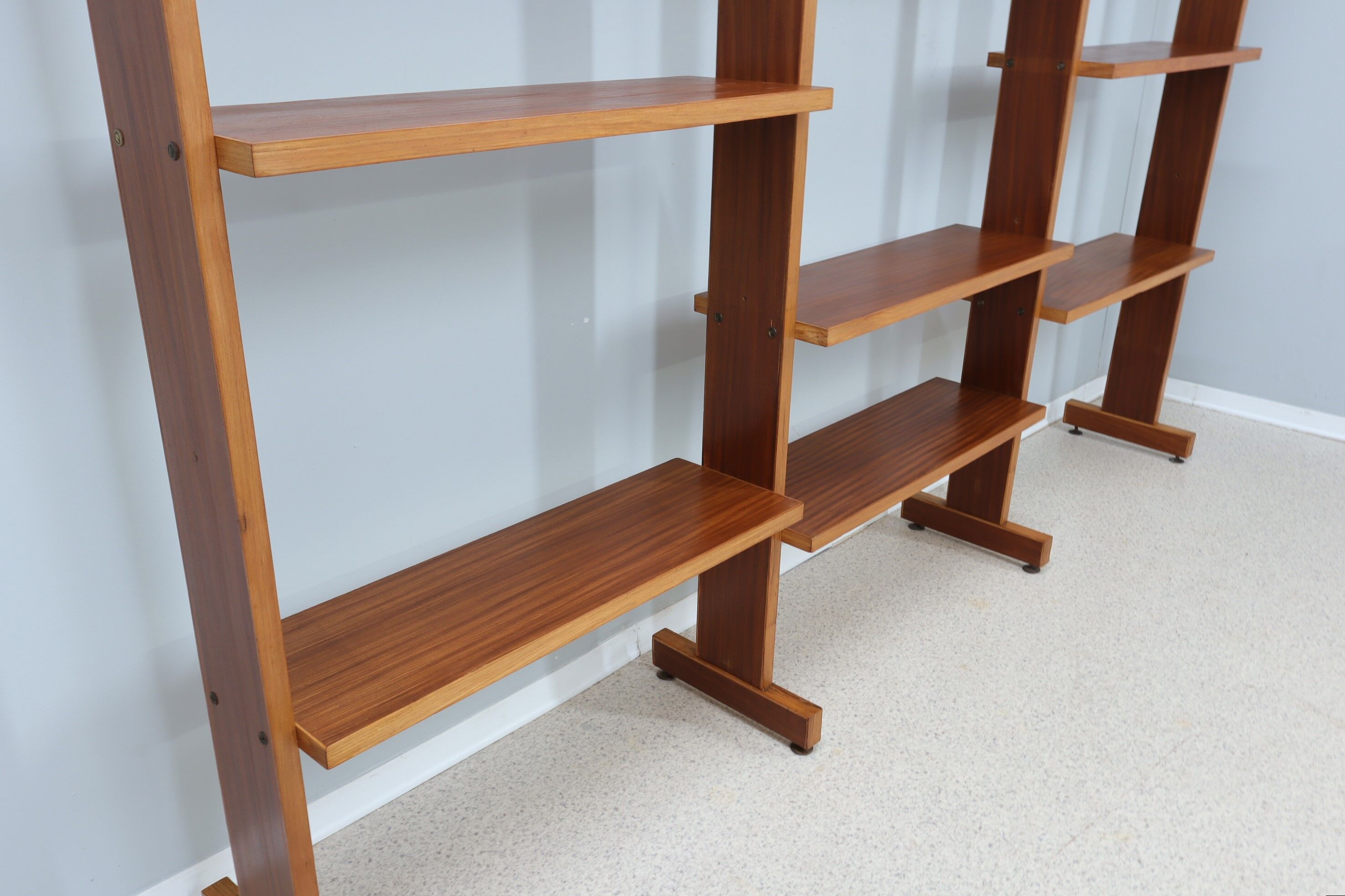 Mid century teak shelves bookcase 1960s