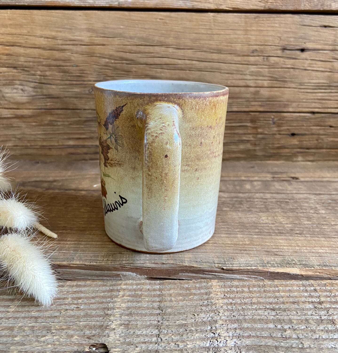 Duo of Vallauris stoneware mugs